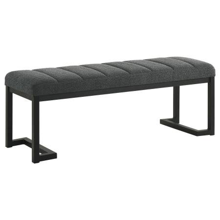 907516 Mesa Upholstered Entryway Accent Bench Charcoal