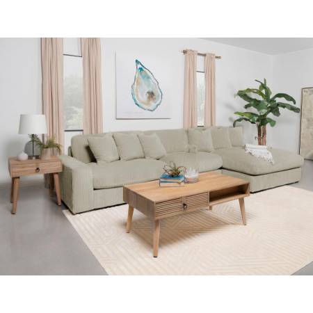 509899-SET SECTIONAL WITH ARMLESS CHAIR