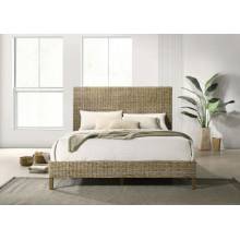 360181KW Zyla Woven Rattan California King Panel Bed Kubu Grey