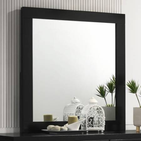 224784 Caraway Dresser Mirror Black