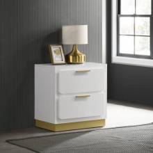 224772 Caraway 2-Drawer Nightstand Bedside Table White