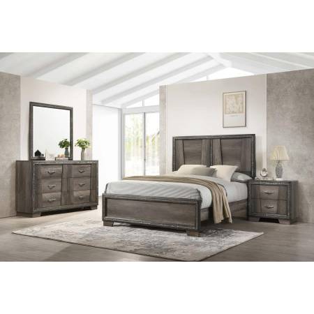 223551Q-S4 Janine 4-Piece Queen Bedroom Set Grey