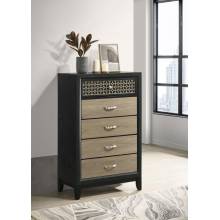 223045 Valencia 5-Drawer Chest Light Brown And Black