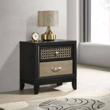 223042 Valencia 2-Drawer Nightstand Light Brown And Black