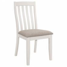 122302 Anwar Vertical Slat Back Dining Side Chair Off White