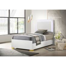 222931T Marceline Twin Bed With LED Headboard White