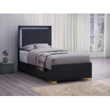 222831T Marceline Twin Bed With LED Headboard Black