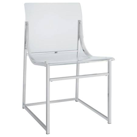 121182 Adino Acrylic Dining Side Chair Clear And Chrome