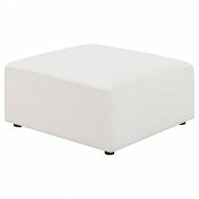551643 Freddie Upholstered Square Ottoman Pearl