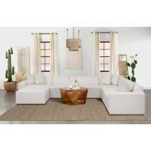 551641-SET Freddie 7-Piece Upholstered Modular Sectional Pearl