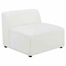 551641 Freddie Upholstered Tight Back Armless Chair Pearl