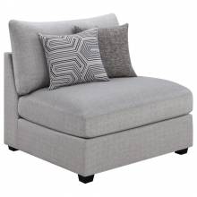 551511 Cambria Upholstered Armless Chair Grey