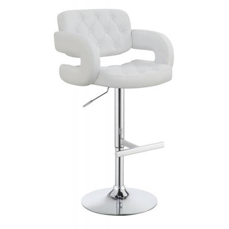 102557 Brandi Adjustable Bar Stool Chrome And White
