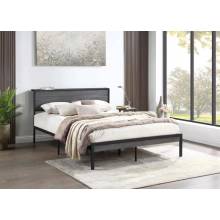 302143Q Ricky Queen Platform Bed Grey And Black