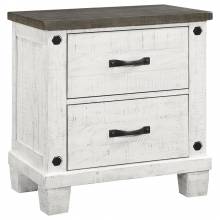 224472 Lilith 2-Drawer Nightstand Distressed Grey And White