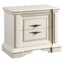 224612 Evelyn 2-Drawer Nightstand With USB Ports Antique White
