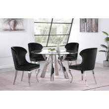 190710-S5 5PC SETS DINING TABLE + 4 SIDE CHAIRS