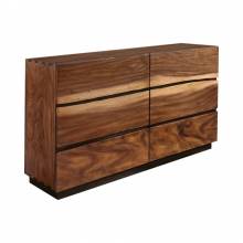 223253 Winslow 6-drawer Dresser Smokey Walnut and Coffee Bean