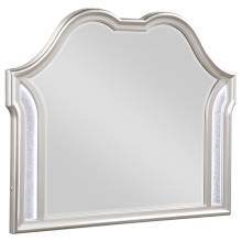 223394 Evangeline Camel Top Dresser Mirror Silver Oak
