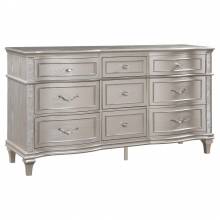 223393 Evangeline 9-Drawer Dresser Silver Oak