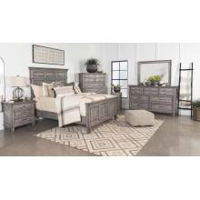 224031KE-S4 Avenue 4-Piece Eastern King Panel Bedroom Set Grey