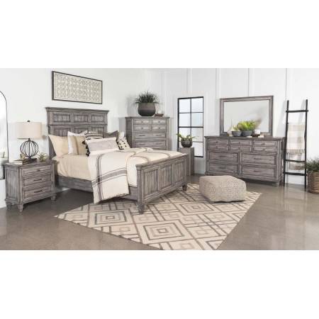 224031Q-S4 Avenue 4-Piece Queen Panel Bedroom Set Grey