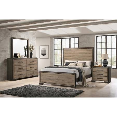 224461KW-S5 Baker 5-Piece California King Bedroom Set Brown And Light Taupe