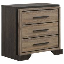 224462 Baker 3-Drawer Nightstand Brown And Light Taupe