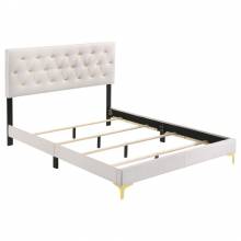 224401KE Kendall Tufted Upholstered Panel Eastern King Bed White
