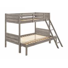 400819 Ryder Twin Over Full Bunk Bed Weathered Taupe