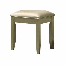 205297STL Beaumont Upholstered Vanity Stool Champagne Gold And Champagne