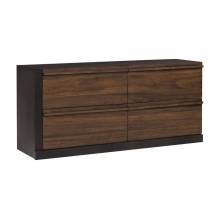 224283 Azalia 4-drawer Dresser Black and Walnut