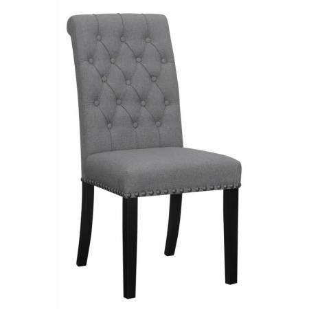 115162 Upholstered Tufted Side Chairs with Nailhead Trim