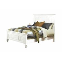 201301Q Sandy Beach Queen Panel Bed With High Headboard White