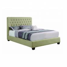300007KW Chloe Tufted Upholstered California King Bed Oatmeal