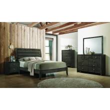 215841Q-S4 4PC SETS Serenity Queen Panel Bed Mod Grey