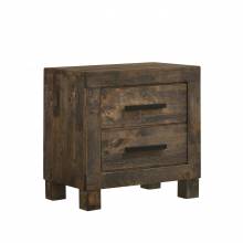 222632 Woodmont 2-Drawer Nightstand Rustic Golden Brown