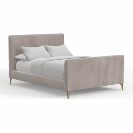 9679CK Zaldy Platform Bed, Light Grey