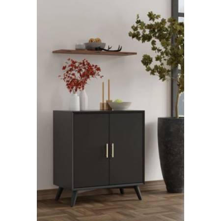 966BLK-17 Flynn Small Bar Cabinet, Black
