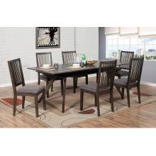5164-01-7PC 7PC SETS Lennox Extension Dining Table + 6 Side Chairs