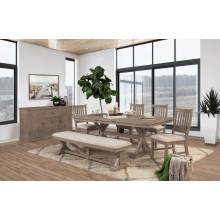 4202-01-6PC 6PC SETS Arlo Dining Table + 4 Side Chairs + Bench