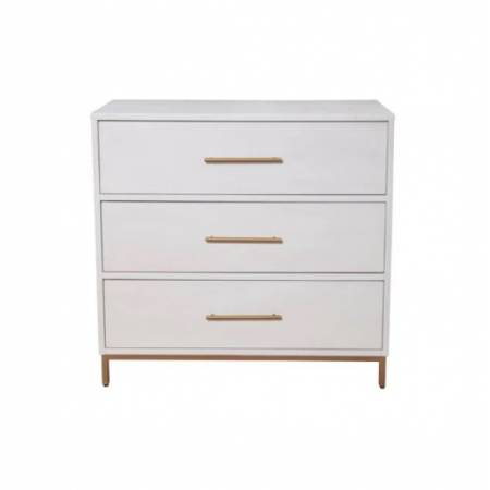 2010-04 Madelyn Three Drawer Small Chest, White
