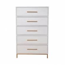 2010-05 Madelyn Five Drawer Chest, White