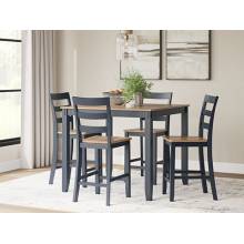 D399-223 Gesthaven Counter Height Dining Table and 4 Barstools (Set of 5)