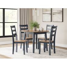 D399-15-01(4) 5PC SETS Gesthaven Dining Drop Leaf Table + 4 Chairs