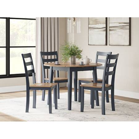 D399-15-01(4) 5PC SETS Gesthaven Dining Drop Leaf Table + 4 Chairs