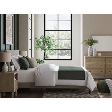 B1199-81-5PC 5PC SETS Cielden Queen Upholstered Bed with Roll Slats