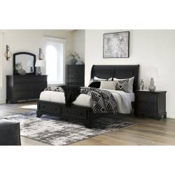 B739B6-4PC 4PC SETS Chylanta Queen Sleigh Storage Bed