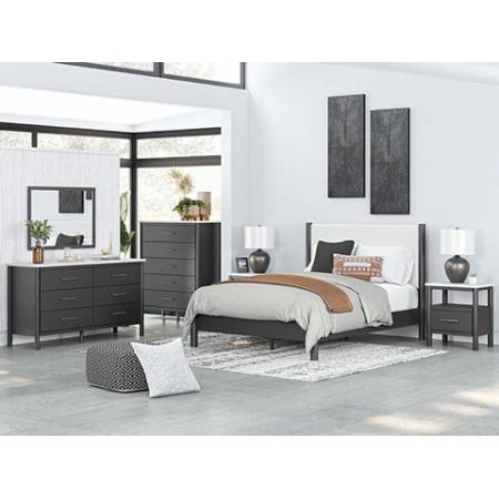 B2616B2-4PC 4PC SETS Cadmori Queen Upholstered Panel Bed