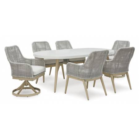 P798-625-601A(4)-602A(2) 7PC SETS Seton Creek Outdoor Dining Table